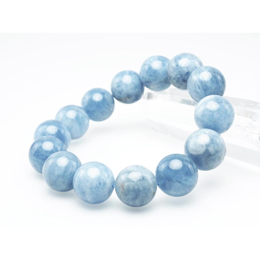 アクアマリン ブレスレット Aquamarine 16mm 一点物 111-243 : 天然石