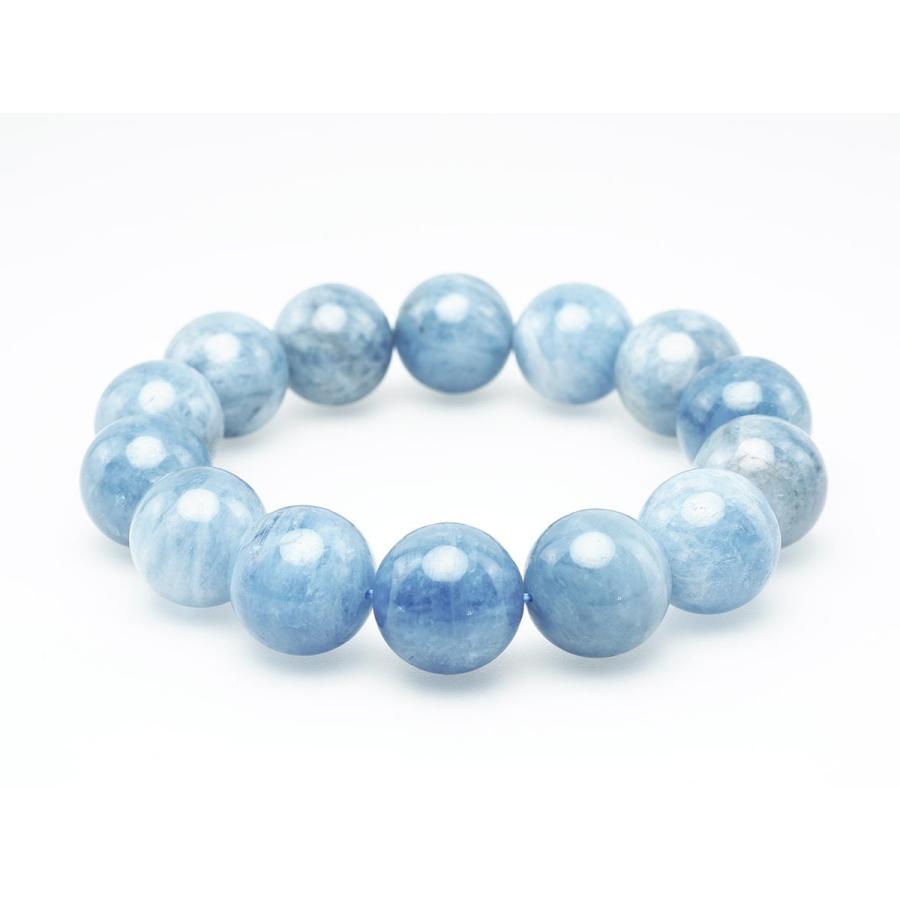 アクアマリン ブレスレット Aquamarine 16mm 一点物 111-243 : 天然石