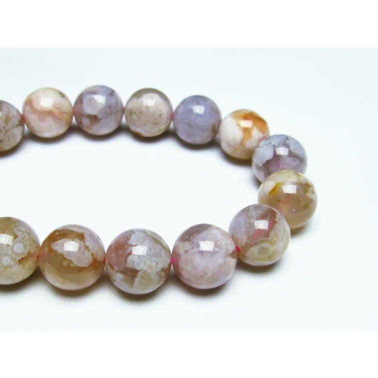 チェリーブロッサムアゲート ブレスレット 桜瑪瑙 13mm アゲット 一点