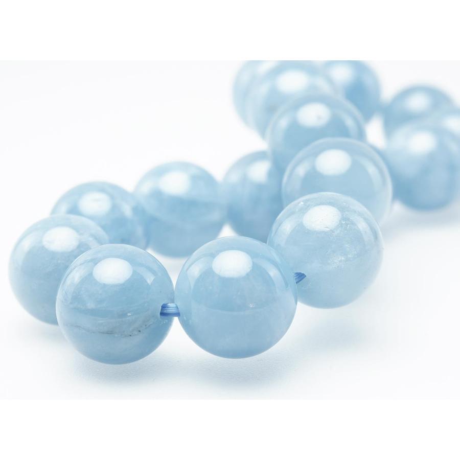 アクアマリン 12mm アクアマリン ブレスレット Aquamarine 12mm 一点物 111-2516 : 天然石