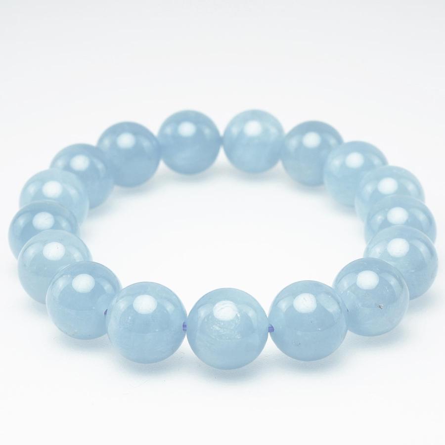 アクアマリン ブレスレット Aquamarine 12mm 一点物 111-2522 : 天然石
