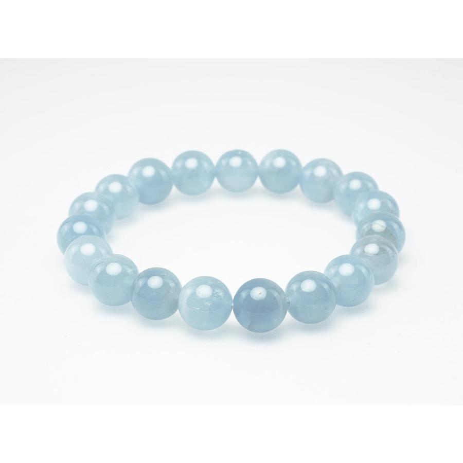 アクアマリン ブレスレット Aquamarine 10mm 一点物 111-2551 : 天然石