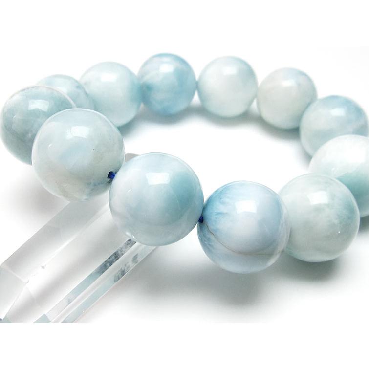 ラリマー ブレスレット 18mm 送料無料 一点物 111-25759 : 天然石