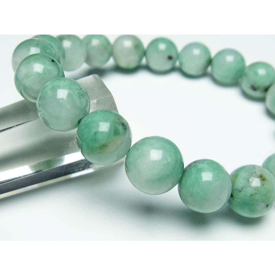エメラルド ブレスレット 10mm Emerald Bracelet 緑玉 翠玉 送料無料 一点物 111-26022_2