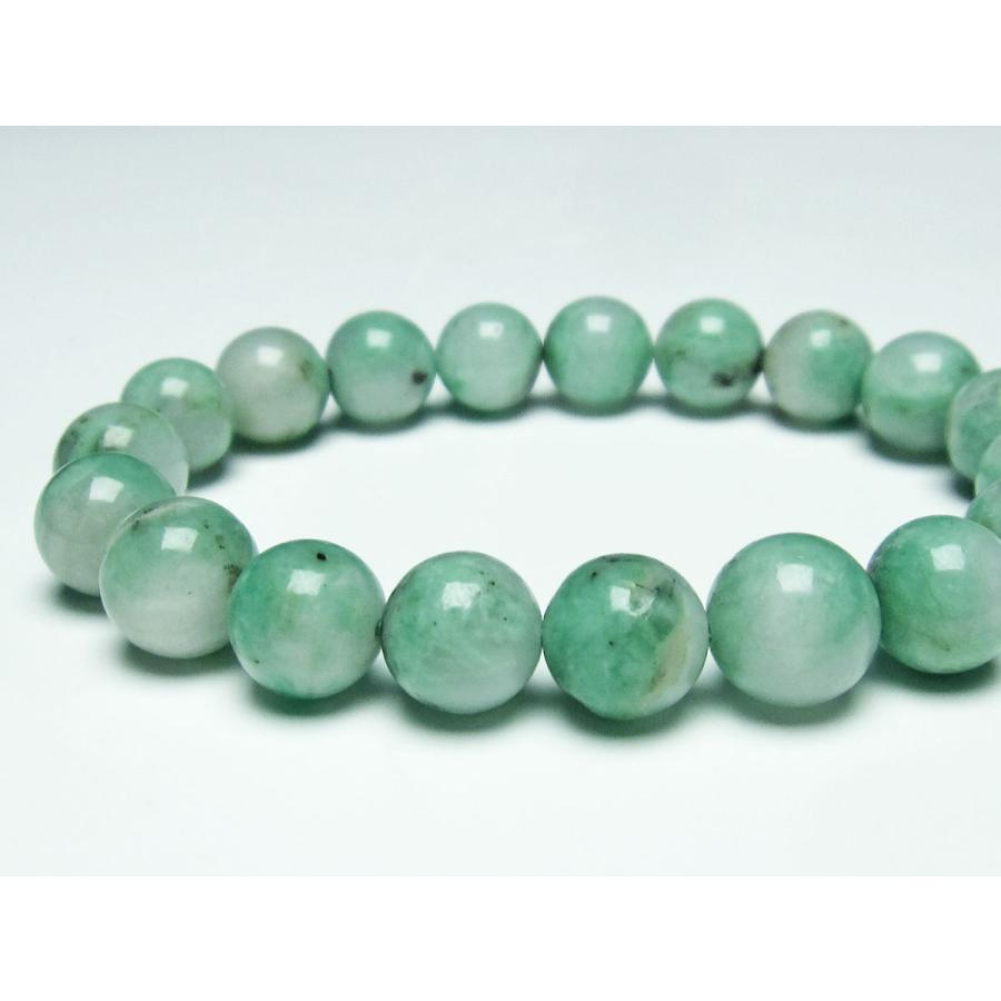 エメラルド ブレスレット 10mm Emerald Bracelet 緑玉 翠玉 送料無料 一点物 111-26022_3