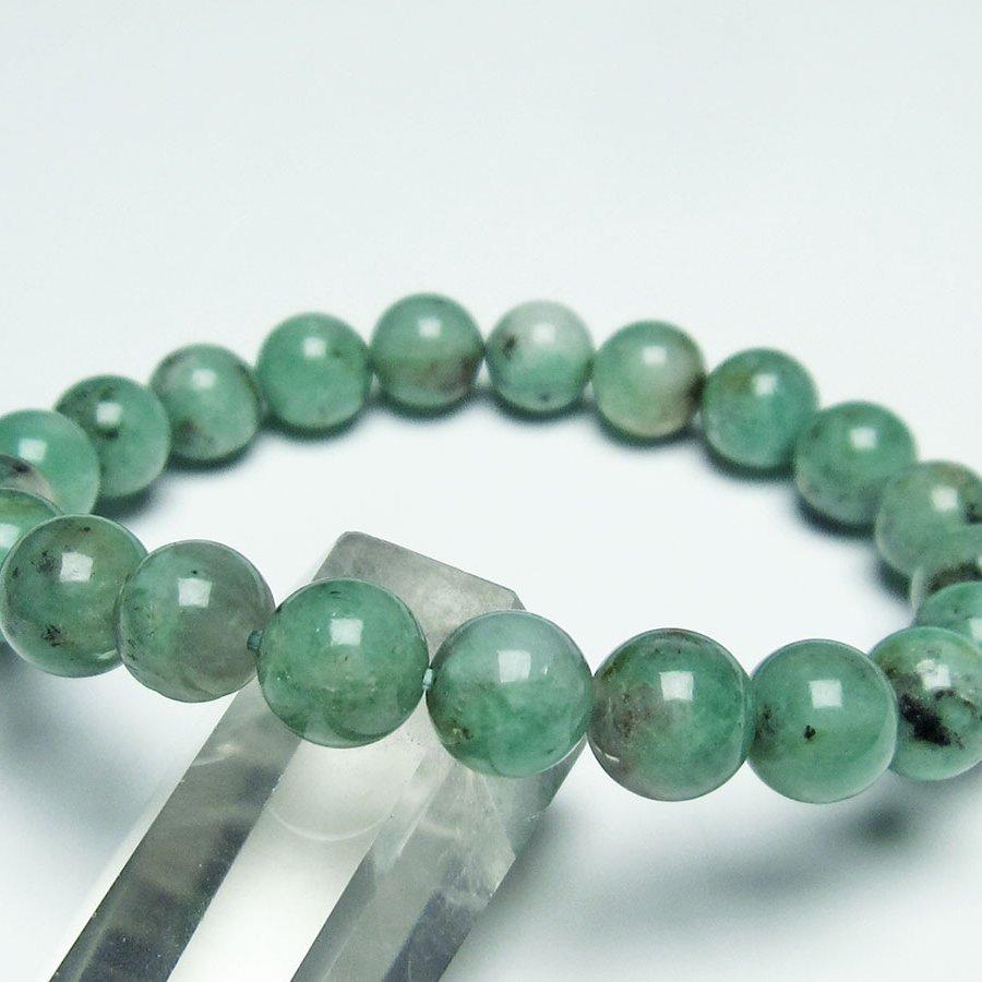 エメラルド ブレスレット 9mm Emerald Bracelet 緑玉 翠玉 送料無料 
