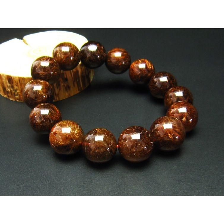 【珍品✨】ベビーヘアブロンズルチル　天然石ブレスレット 珍品✨】ベビーヘアブロンズルチル 天然石ブレスレット