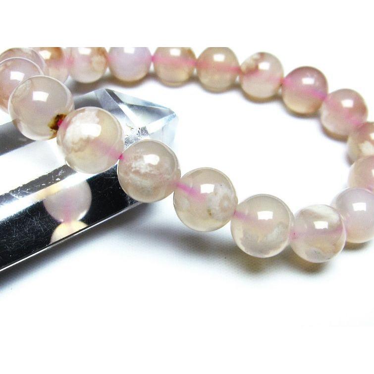 桜瑪瑙（チェリーブロッサムアゲート）ブレスレット チェリーブロッサムアゲート ブレスレット 桜瑪瑙 11mm アゲット 一点