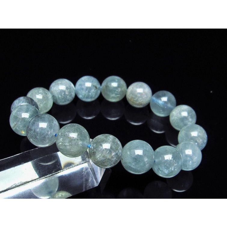 アクアマリン ブレスレット 14mm 一点物 メール便送料無料 [M便 1/10 