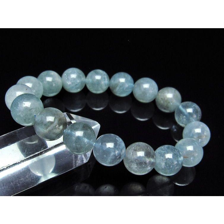 アクアマリン ブレスレット 12mm アクアマリン ブレスレット 12mm 送料無料 一点物 111-26908 : 天然石