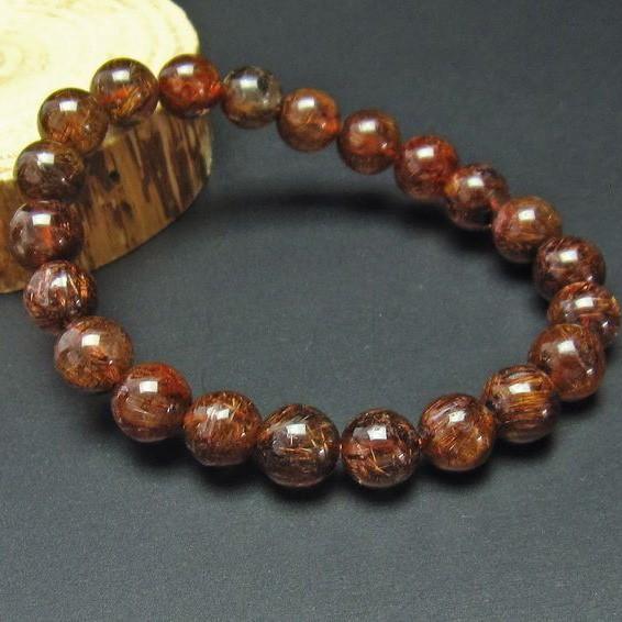 ブロンズルチル ブレスレット 9mm 一点物 111-2692 ブロンズルチル