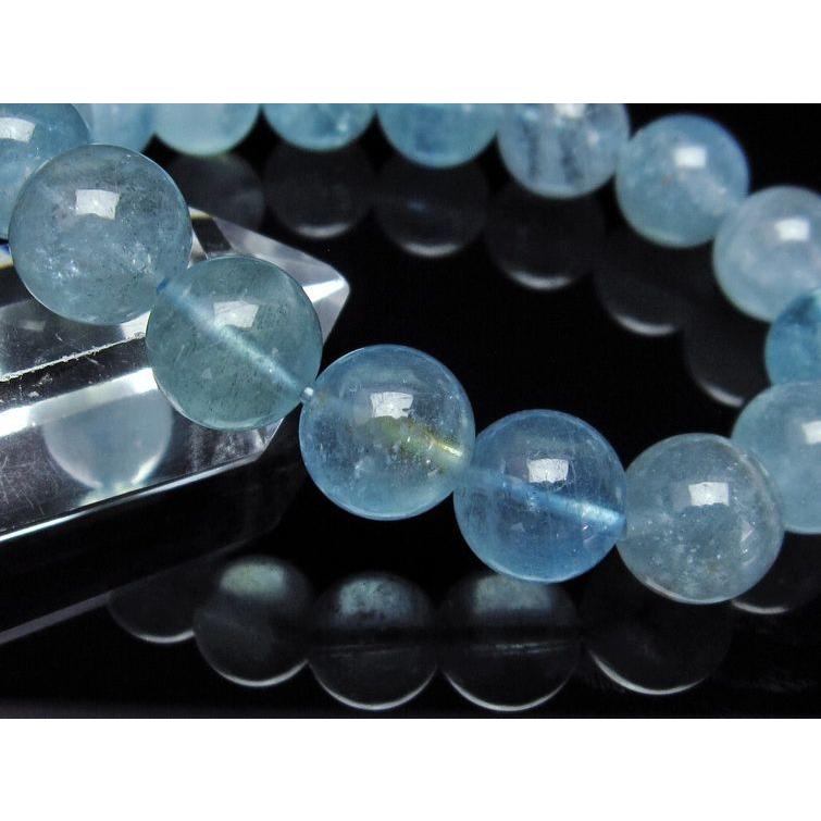 アクアマリン ブレスレット 14mm 送料無料 一点物 111-26940 : 天然石