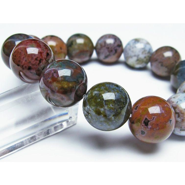 オーシャンジャスパー ブレスレット 16mm 一点物 メール便送料無料 [M