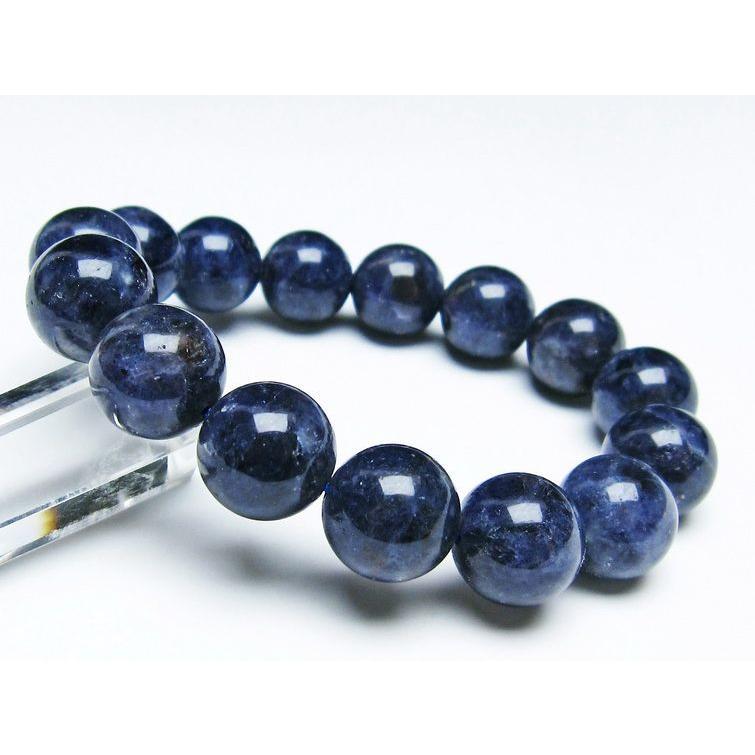 アイオライト ブレスレット 15mm 一点物 送料無料 111-27390 : 天然石