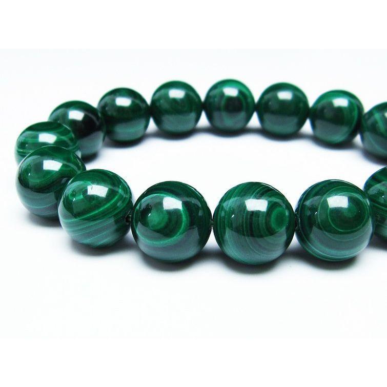 マラカイト ブレスレット 14mm 天眼 malachite 一点物 送料無料 111-29382_3