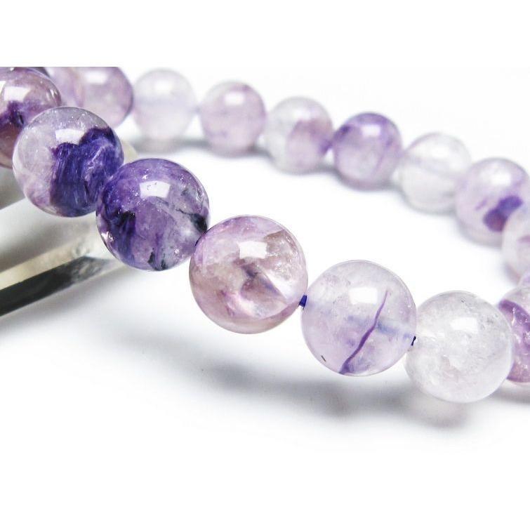 天然石　エンジェルシリカ　チャロアイト　ブレスレット　マトリックス　１２mm 天然石エンジェルシリカチャロアイトブレスレットマトリックス12mm