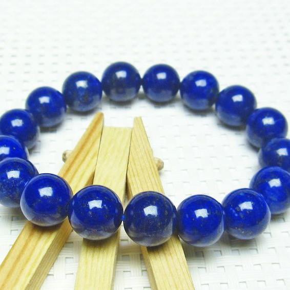 ホースブレスレット ラピスラズリ ラピスラズリ ブレスレット 12mm 一点物 111-3203 : 天然石