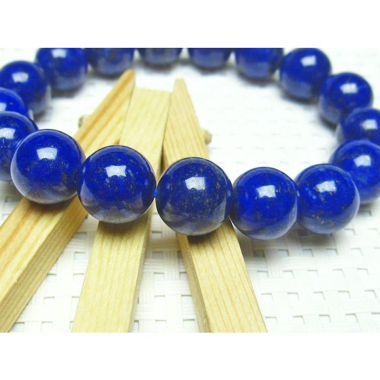 ラピスラズリ ブレスレット 12mm 一点物 111-3203 : 天然石