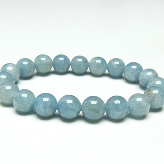 アクアマリン　ブレスレット10-11mm アクアマリン ブレスレット 10mm 一点物 メール便可 [M便 1/10] 111