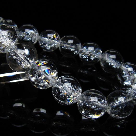 アイリスクォーツ 水晶 ブレスレット 14mm 一点物 メール便送料無料
