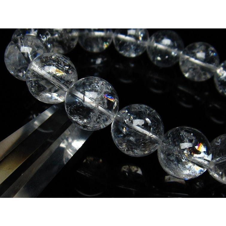 アイリスクォーツ 水晶 ブレスレット 虹入り 15mm 一点物 111-3691