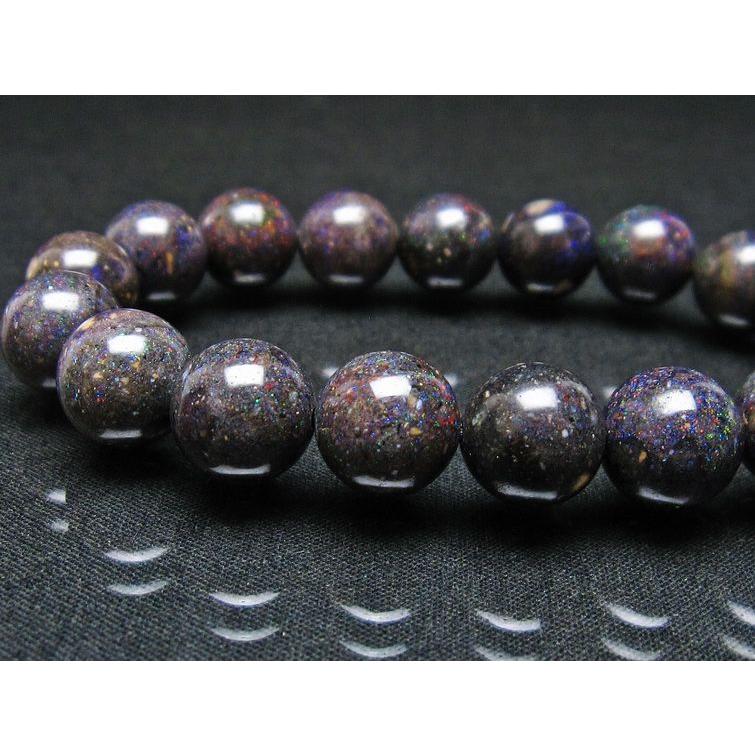 ブラックオパール ブレスレット 11mm 一点物 [送料無料] 111-37614