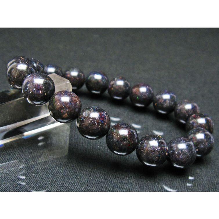 ブラックオパール ブレスレット 12mm 一点物 [送料無料] 111-37618_1