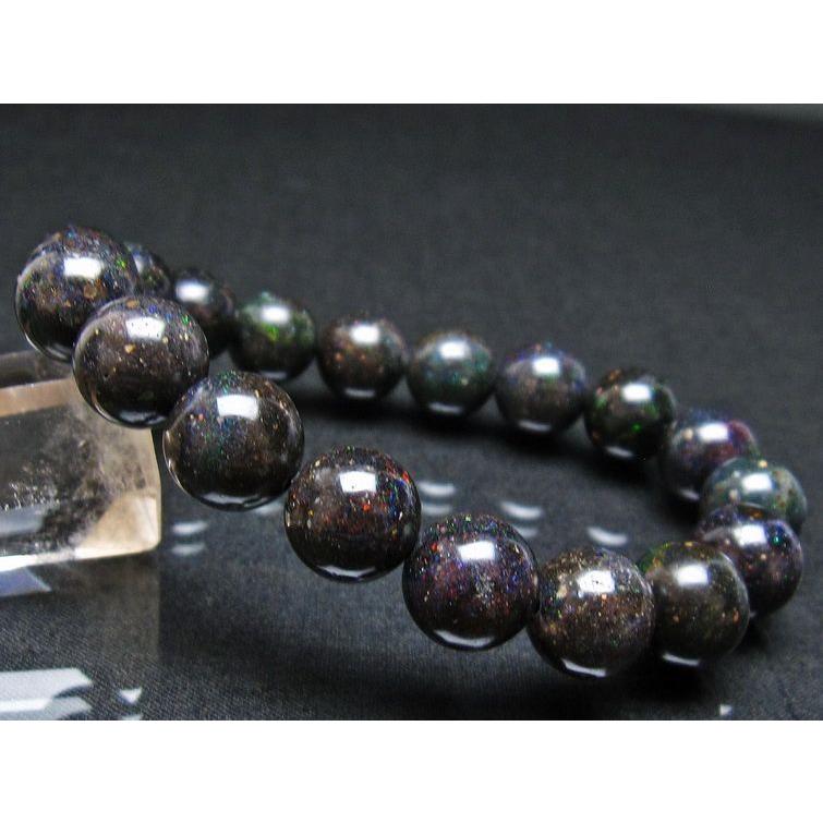 ブラックオパール ブレスレット 12mm 一点物 [送料無料] 111-37906_1
