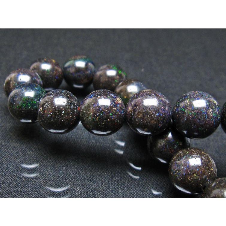 ブラックオパール ブレスレット 12mm 一点物 [送料無料] 111-37906_2