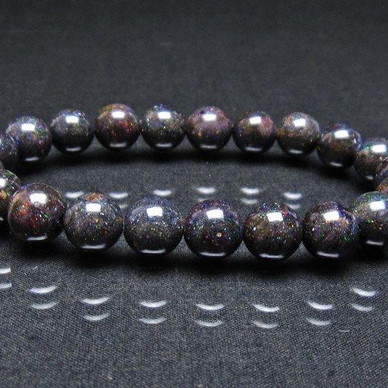 ブラックオパール ブレスレット 10mm 一点物 [送料無料] 111-37972