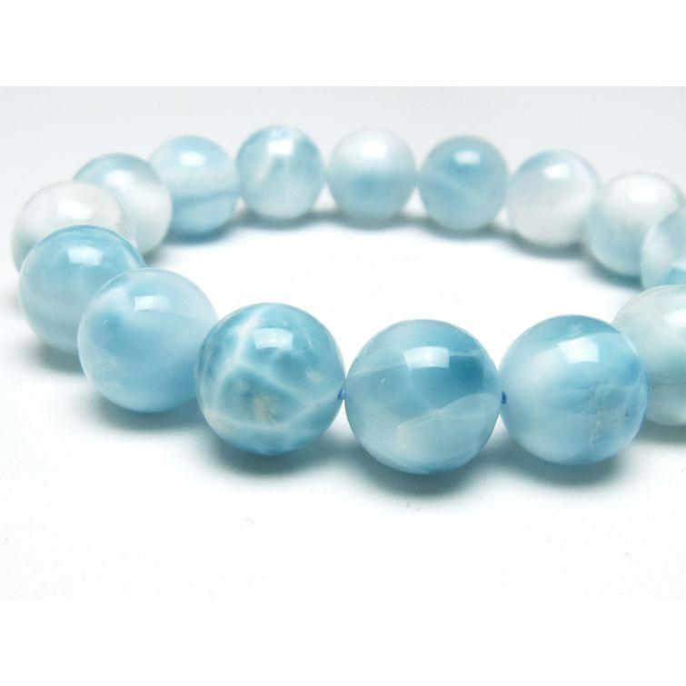 ラリマー ブレスレット 14mm 一点物 [送料無料] 111-38084 : 天然石