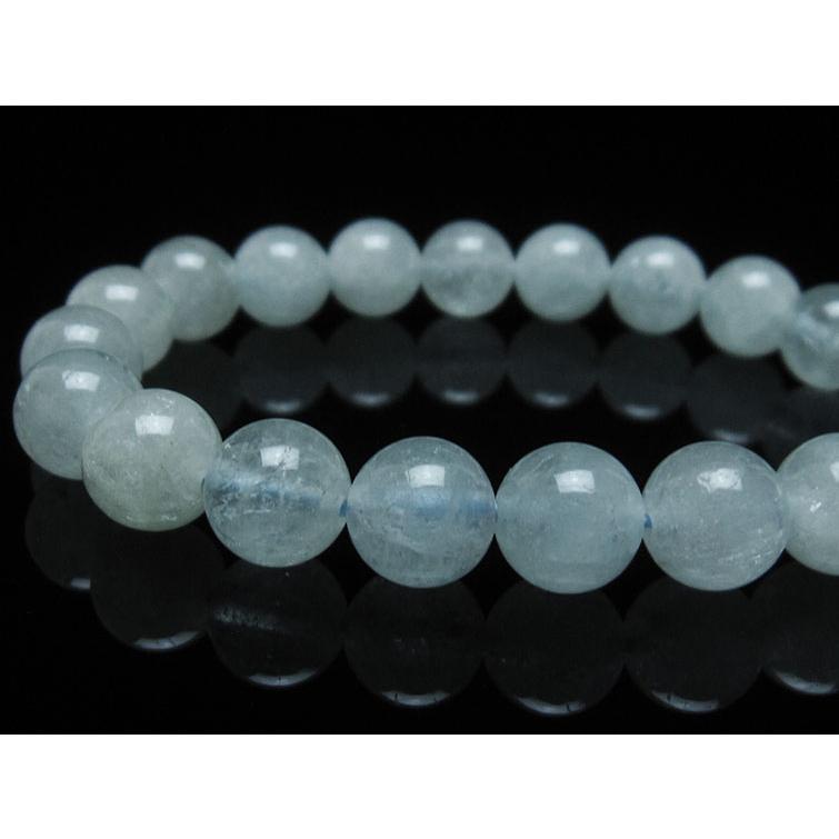 アクアマリン　ブレスレット10-11mm アクアマリン ブレスレット 10mm 一点物 メール便可 [M便 1/10