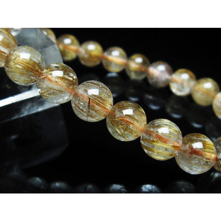 キャッツアイ ルチルクォーツ ブレスレット 8mm 一点物 メール便可 [M