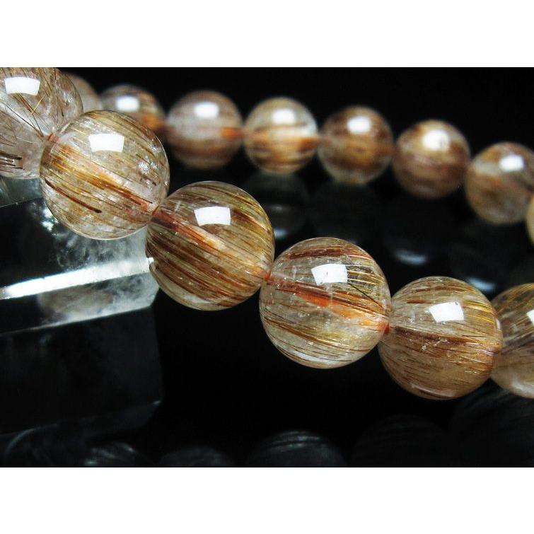 キャッツアイ ルチルクォーツ ブレスレット 12mm 一点物 [送料無料] 111-38530の画像