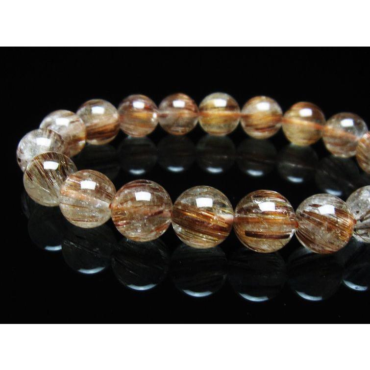キャッツアイ ルチルクォーツ ブレスレット 10mm 一点物 [送料無料