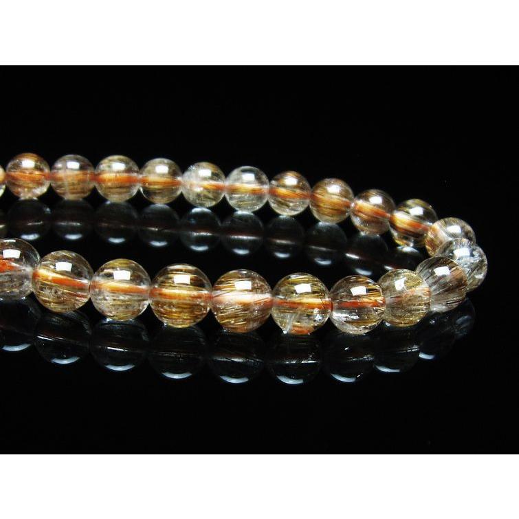 キャッツアイ ルチルクォーツ ブレスレット 7mm 一点物 メール便送料