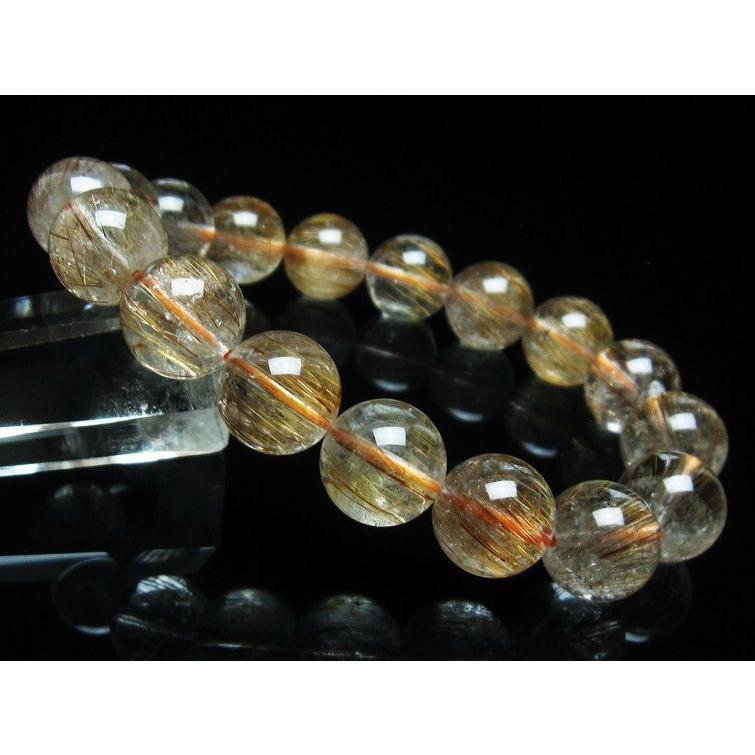 キャッツアイ ルチルクォーツ ブレスレット 12mm 一点物 [送料無料