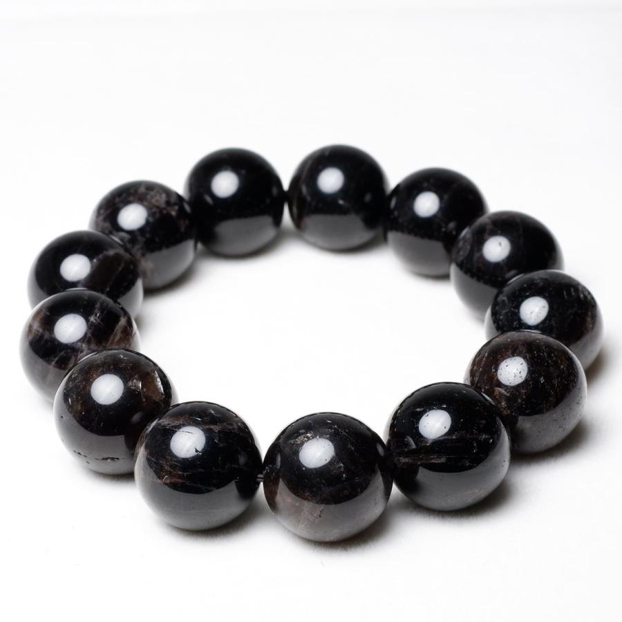 モリオン ブレスレット 18mm 黒水晶 ブレス 一点物 メール便可 [M便 1