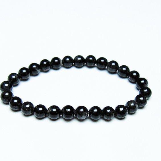 ブラックルチルクォーツ ブレスレット 6mm ブラックトルマリン トル 