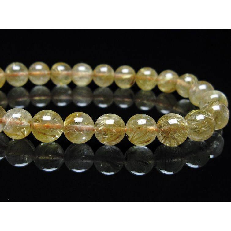 タイチンルチルクォーツ ブレスレット 7mm ルチルクォーツ ブレス 一点