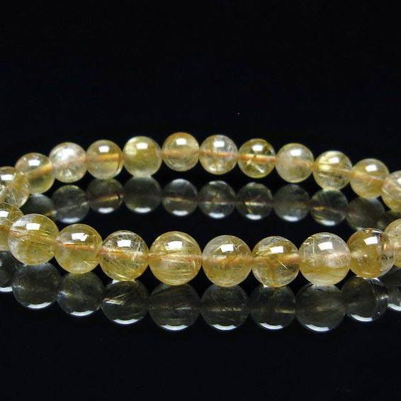 ルチル ブレスレット タイチンルチルクォーツ 7mm ルチルクォーツ