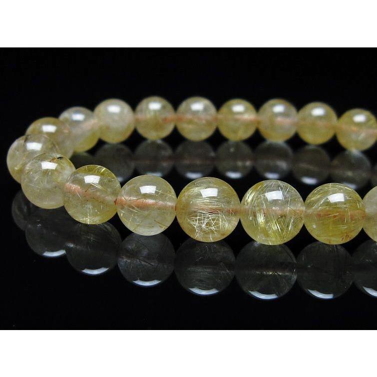 ルチル ブレスレット タイチンルチルクォーツ ブレスレット 8mm ルチルクォーツ ブレス 一点物 [送料無料] 111-41707_3