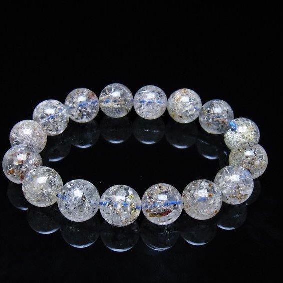 ホワイトガーデンファントムクォーツ ブレスレット 14mm 一点物 メール