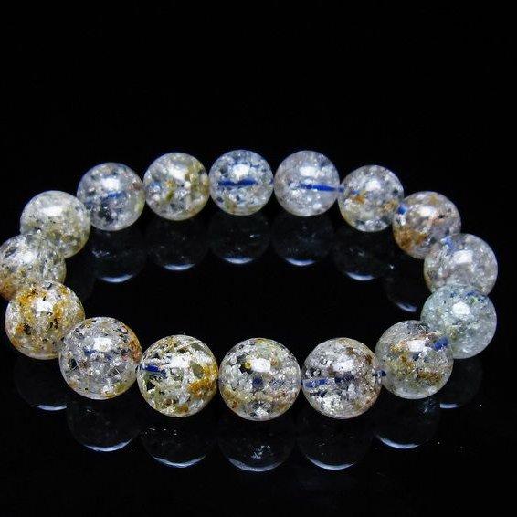 ホワイトガーデンファントムクォーツ ブレスレット 14mm 一点物 メール  