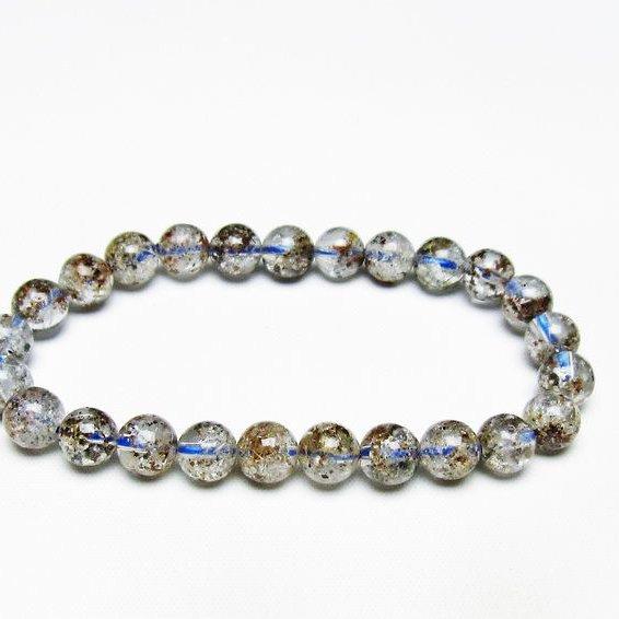 ガーデンファントムクォーツ ブレスレット トルマリン入り 8mm 一点物