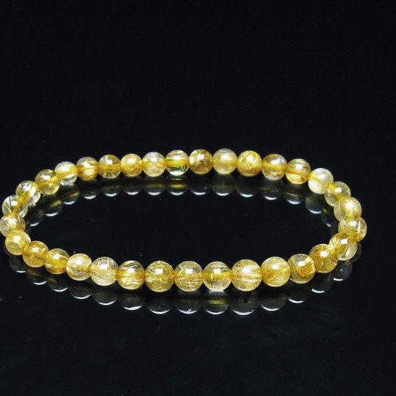 ルチルクォーツ ブレスレット 6mm タイチンルチル ブレス bracelet