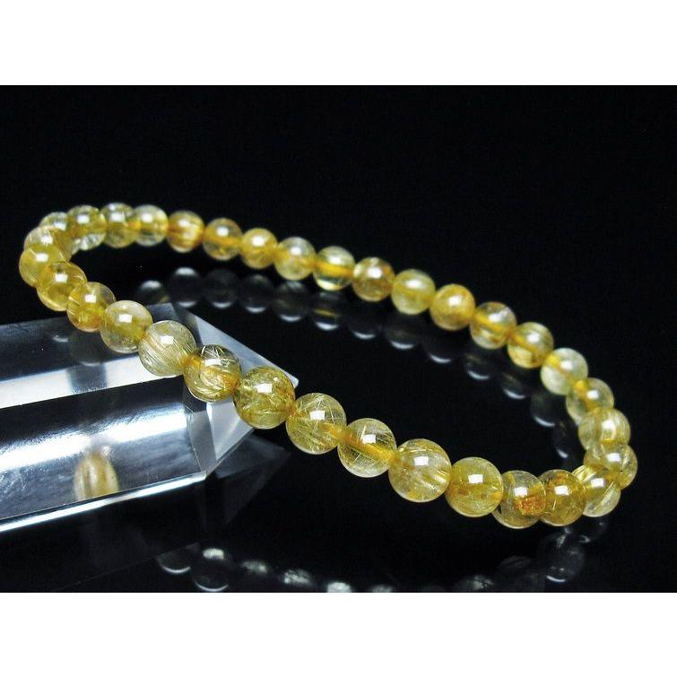 ルチルクォーツ ブレスレット 6mm タイチンルチル ブレス bracelet