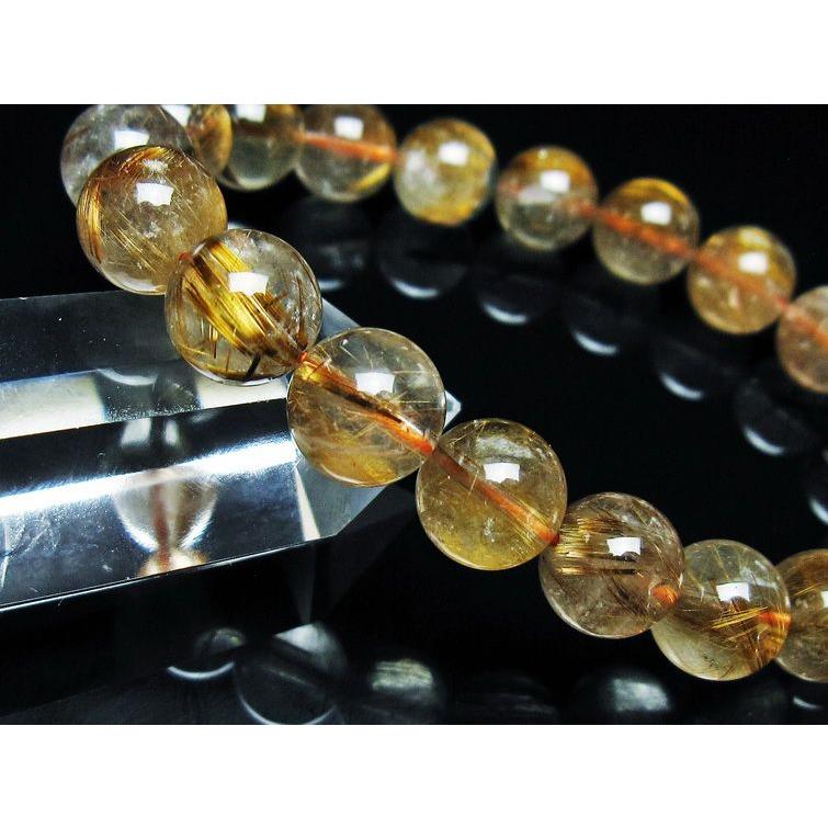 タイチンルチルクォーツ ブレスレット 10mm 一点物 [送料無料] 111