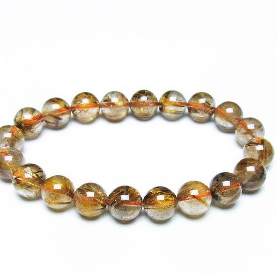 ルチルクォーツブレスレット ルチルクォーツ ブレスレット 10mm 一点物 [送料無料] 111-43157