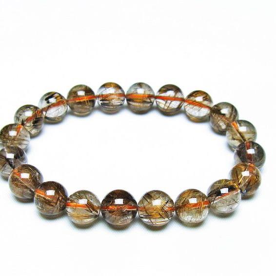 高品質　タイチン　ルチルクォーツ　天然石　ブレスレット ルチルクォーツ ブレスレット 10mm 一点物 [送料無料] 111-43182